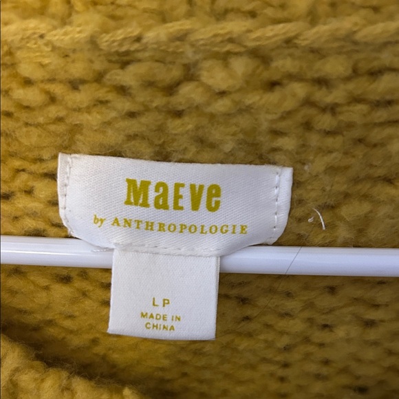 Maeve Mustard Yellow Bunny Slope Cardigan, LP - Picture 2 of 4